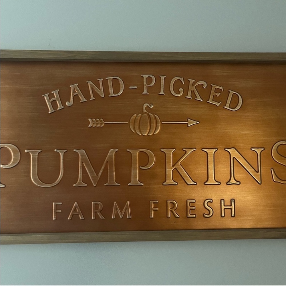 Hand picked pumpkins farmer sign!